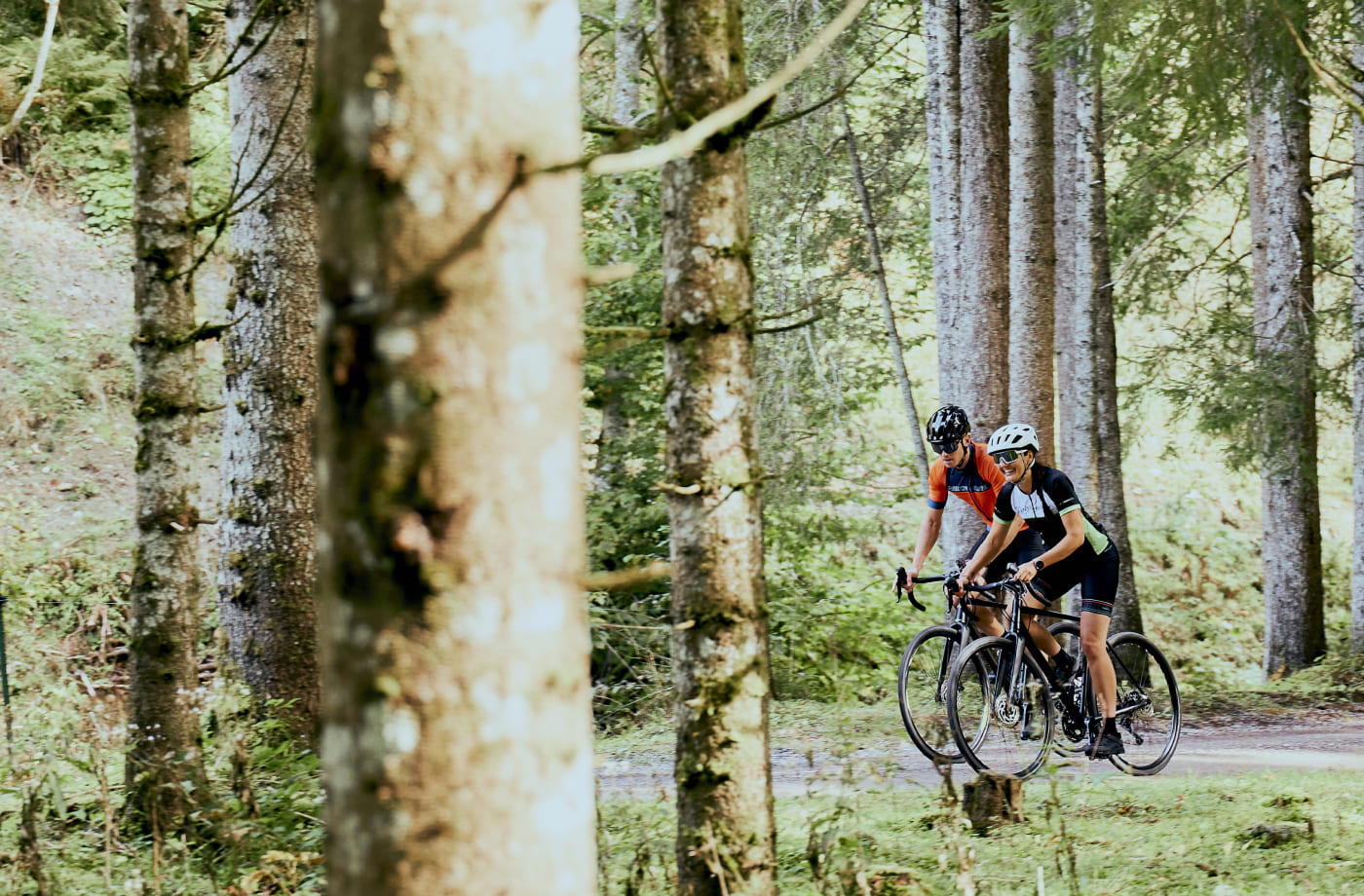 Biken im Wald